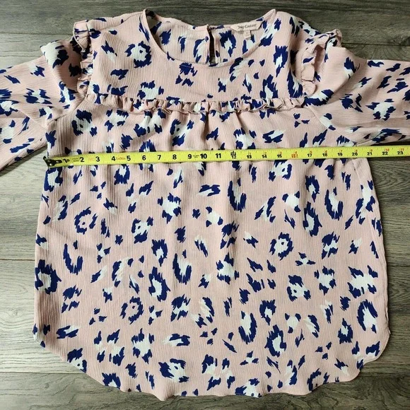 Juicy Couture Multicolor Long sleeve Blouse Top Size M - Picture 3 of 7
